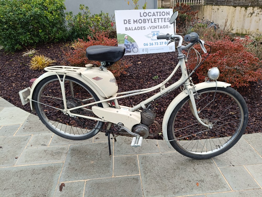 Mobylette AV32, Cécile, Balade à mobylette en Baie du Mont Saint-Michel, en Forêt de Brocéliande et au Pays de la Roche aux Fées